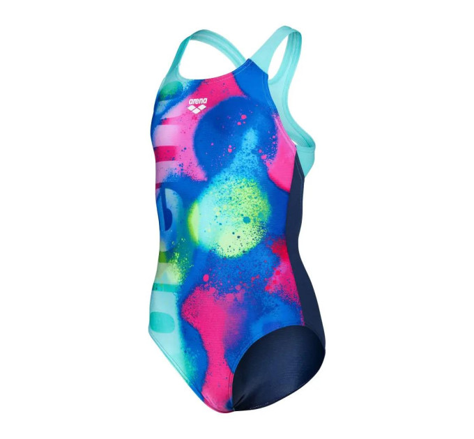 Купальник закритий для дівчат Arena SPRAY PAINT SWIMSUIT SWIM PRO Різнокольоровий 164 см (010286-740 164)