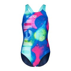 Купальник закритий для дівчат Arena SPRAY PAINT SWIMSUIT SWIM PRO Різнокольоровий 164 см (010286-740 164)