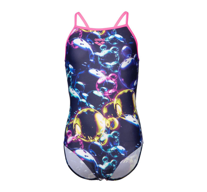 Купальник закритий для дівчат Arena SOAP BUBBLES SWIMSUIT LIGHT DR темно-синій Діт 140 см 008994-890 140 см