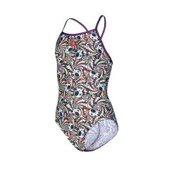 Купальник закритий для дівчат Arena FUN SKULLS SWIMSUIT LIGHTDROP Різнокольоровий 164 см (010284-590 164)