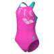 Купальник закритий для дівчат Arena TALES SWIMSUIT V BACK Рожевий 128 (009085-980 128)