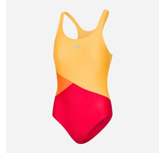 Купальник злитий Aqua Speed Pola (541-39) 134 см Жовтий/Червоний/Помаранчевий (5908217686114)
