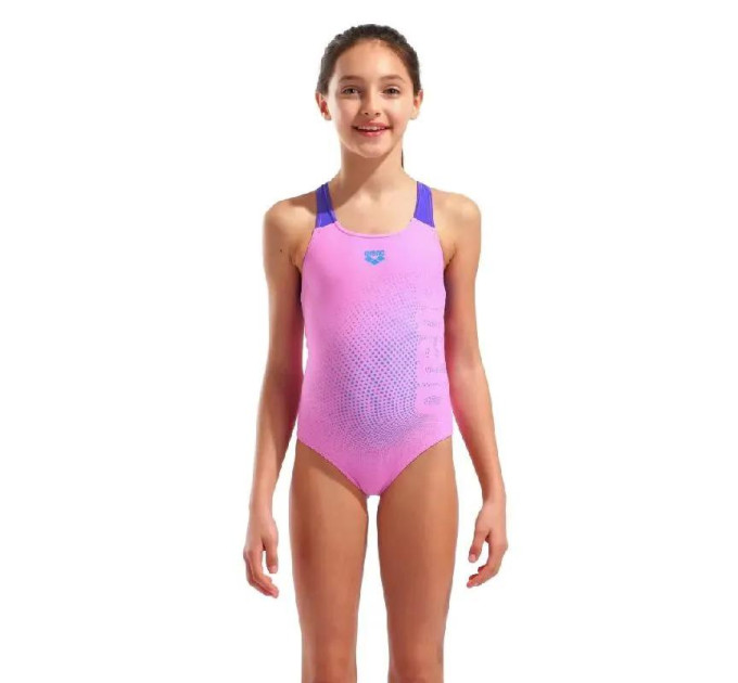 Купальник закритий для дівчат Arena DIM LIGHT SWIMSUIT SWIM PRO BA Рожевий, Фіолетовий 164 см (008104-560 164)