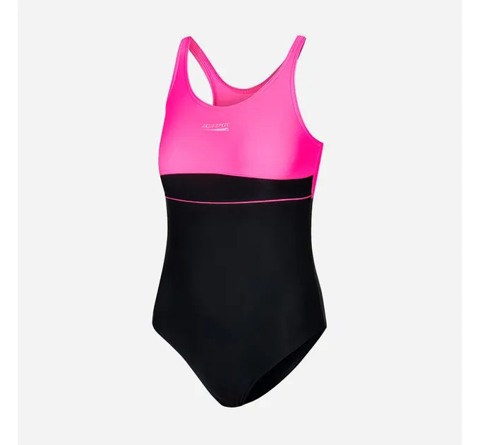 Купальник для дівчаток Aqua Speed Emily чорний, рожевий Діт 128 см (367-19 128)