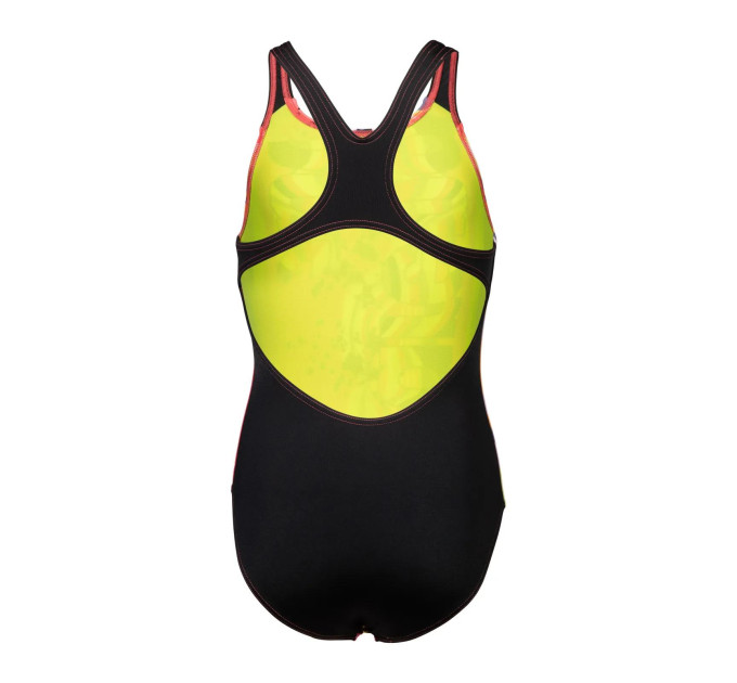 Купальник закритий для дівчат Arena PALETTE SWIMSUIT SWIM PRO BACK кораловий, чорний Діт 128 см 007918-350 128