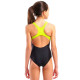 Купальник закритий для дівчат Arena DIM LIGHT SWIMSUIT SWIM PRO BA Чорний, Жовтий 128 см (008104-560 128)