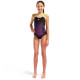 Купальник закритий для дівчат Arena DIM LIGHT SWIMSUIT SWIM PRO BA Чорний, Жовтий 128 см (008104-560 128)