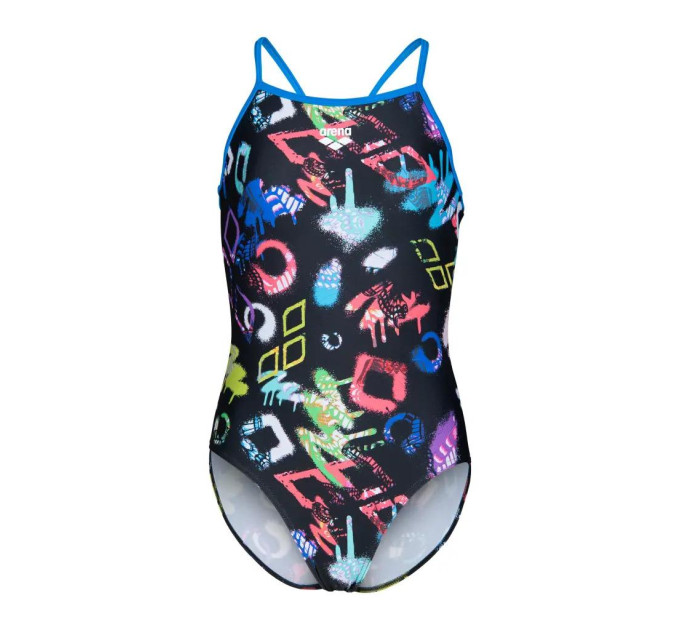 Купальник закритий для дівчат Arena GRAFFITI SWIMSUIT LIGHT DROP B Різнокольоровий 152 см (010289-580 152)