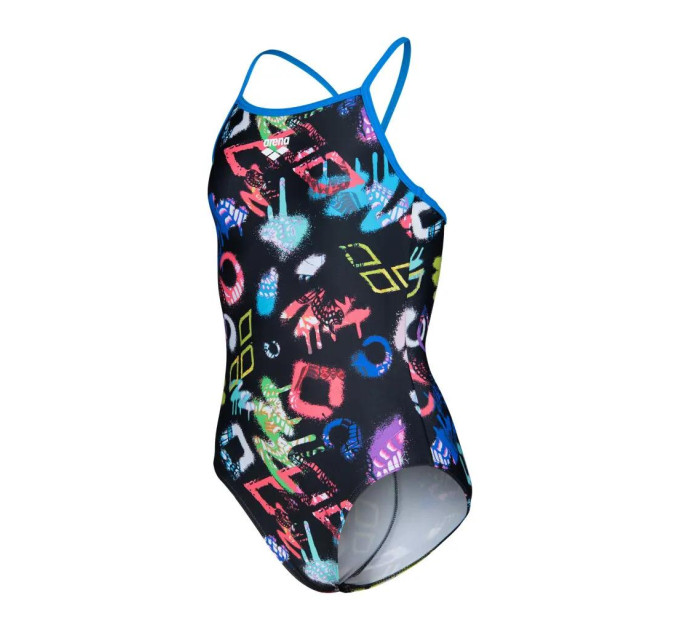 Купальник закритий для дівчат Arena GRAFFITI SWIMSUIT LIGHT DROP B Різнокольоровий 152 см (010289-580 152)