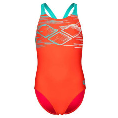Дитячий Купальник Arena PASTIME SWIMSUIT V BACK Помаранчевий 116 см (008308-980 116)