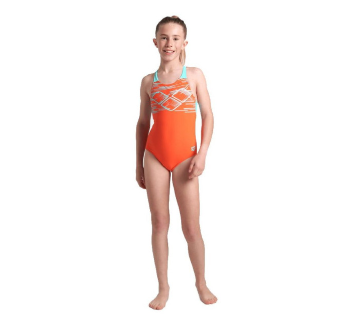 Дитячий Купальник Arena PASTIME SWIMSUIT V BACK Помаранчевий 116 см (008308-980 116)