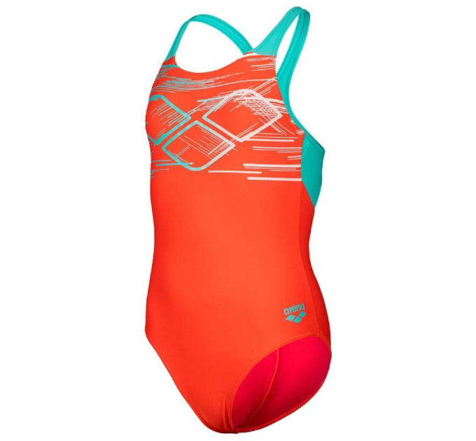 Дитячий Купальник Arena PASTIME SWIMSUIT V BACK Помаранчевий 116 см (008308-980 116)
