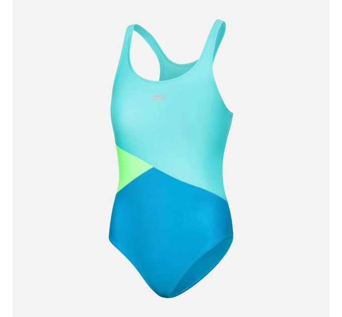 Купальник злитий Aqua Speed Pola (541-28) 122 см Світло-бірюзовий/Бірюзовий/Салатовий (5908217685933)