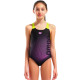Купальник закритий для дівчат Arena DIM LIGHT SWIMSUIT SWIM PRO BA Чорний, Жовтий 140 см (008104-560 140)