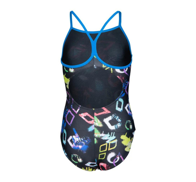 Купальник закритий для дівчат Arena GRAFFITI SWIMSUIT LIGHT DROP B Різнокольоровий 164 см (010289-580 164)
