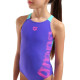 Купальник закритий для дівчат Arena GRAPHIC SWIMSUIT V BACK Фіолетовий, Рожевий 116 см (010407-880 116)
