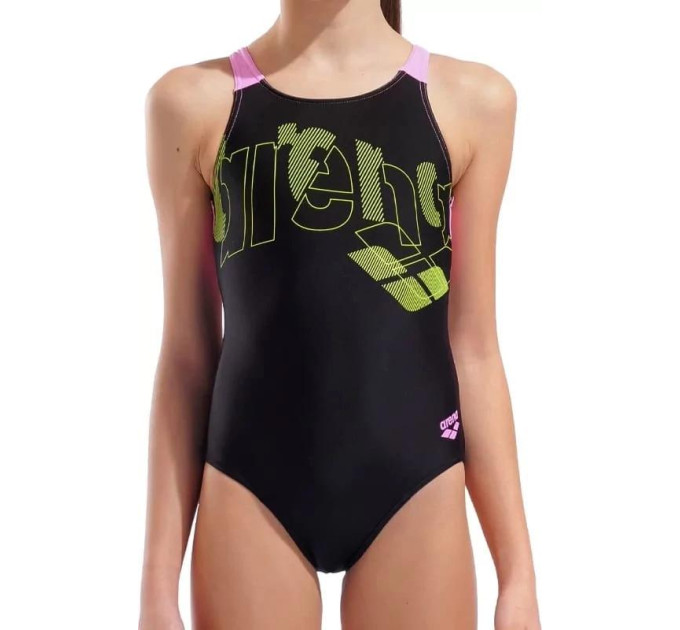 Купальник закритий для дівчат Arena TALES SWIMSUIT V BACK Чорний 140 (009085-590 140)