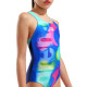 Купальник закритий для дівчат Arena SPRAY PAINT SWIMSUIT SWIM PRO Різнокольоровий 152 см (010286-740 152)