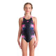 Купальник для дівчаток Arena RHYTHM SWIMSUIT V BACK L чорний, рожевий Діт 116 см 008993-550 116