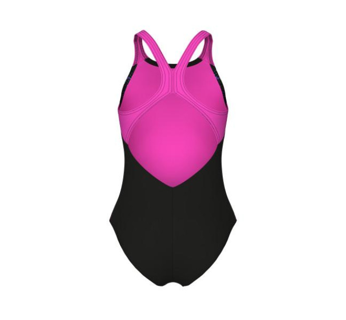 Купальник для дівчаток Arena RHYTHM SWIMSUIT V BACK L чорний, рожевий Діт 116 см 008993-550 116