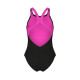 Купальник для дівчаток Arena RHYTHM SWIMSUIT V BACK L чорний, рожевий Діт 116 см 008993-550 116