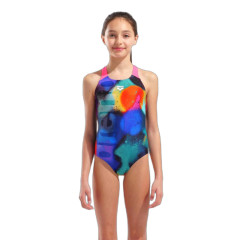 Купальник закритий для дівчат Arena SPRAY PAINT SWIMSUIT SWIM PRO Різнокольоровий 164 см (010286-590 164)