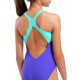Купальник закритий для дівчат Arena GRAPHIC SWIMSUIT V BACK Фіолетовий, Рожевий 152 см (010407-880 152)
