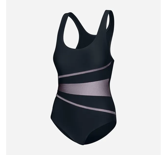 Купальник закритий для жінок Aqua Speed STELLA LADY Чорний, Сірий 44 (299-15 44)