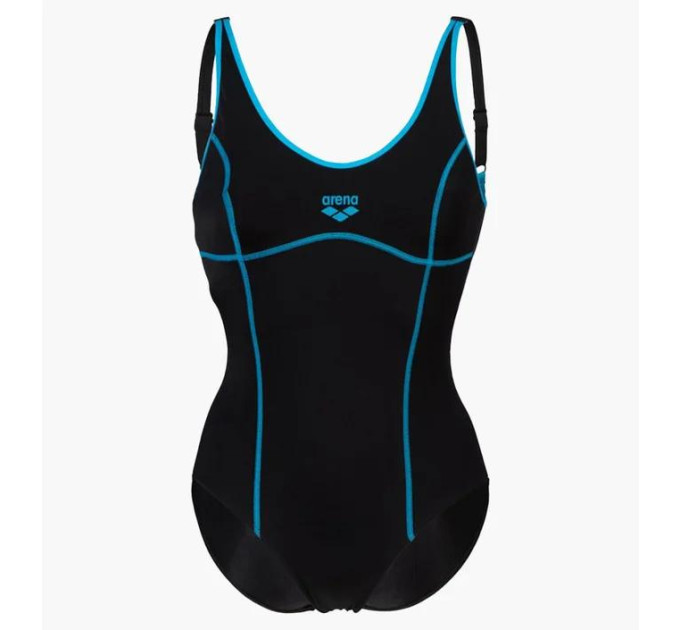 Купальник роздільний для жінок Arena TANIA CLIP BACK SWIMSUIT ONE P чорний, блакитний Жін 38 005974-580 38 Купальник роздільний для жінок Arena TANIA CLIP BACK SWIMSUIT ONE P чорний, блакитний Жін 38 005974-580 38