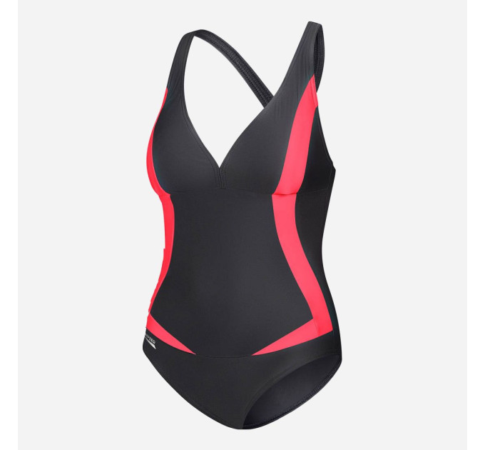 Купальник злитий жіночий Aqua Speed Greta 351-03 36 (S) Темно-сірий/Рожевий (5908217655349)