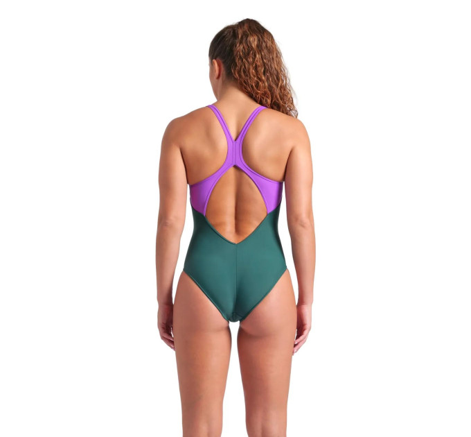 Купальник закритий для жінок Arena BRIGHT GLARE SWIMSUIT V BACK зелений Жін 42 008930-690 42