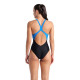 Купальник закритий для жінок Arena BREATH SWIMSUIT V BACK LB темно-синій 36 008330-580 36