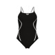 Купальник закритий для жінок Arena PRO_FILE SWIMSUIT SOLID чорний, білий Жін 44 008055-510 44