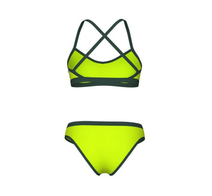 Купальник роздільний для жінок Arena ICONS BIKINI CROSS BACK SOLID салатовий Жін 40 005037-660 40