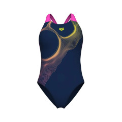Купальник закритий для жінок Arena RIPPLES SWIMSUIT V BACK B синій Жін 38 009021-780 38