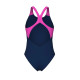 Купальник закритий для жінок Arena RIPPLES SWIMSUIT V BACK B синій Жін 38 009021-780 38