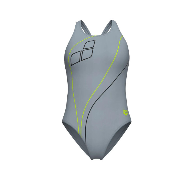 Купальник закритий для жінок Arena TRAIL SWIMSUIT V BACK сірий Жін 42 009022-520 42