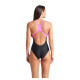 Купальник роздільний для жінок Arena GRAPHIC SWIMSUIT SWIM PRO BACK чорний, рожевий Жін 40 009024-590 40
