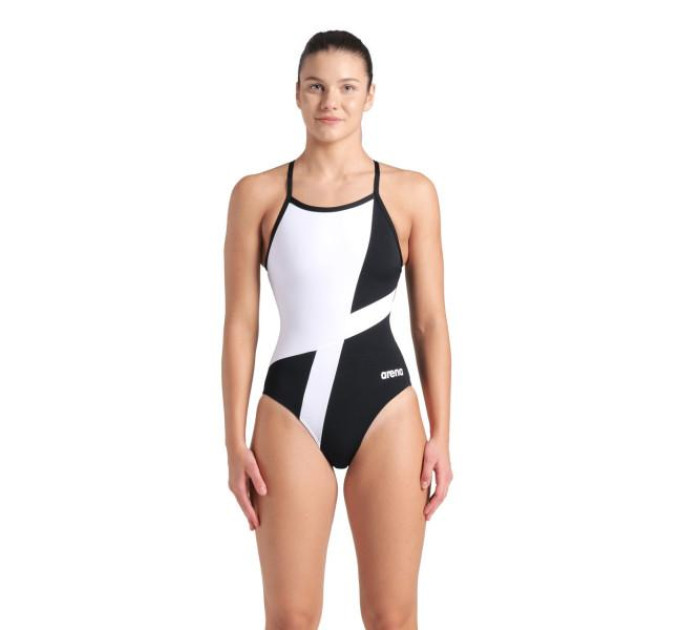 Жіночий Купальник Arena DIAMOND SWIMSUIT LIGHTDROP BAC чорний, білий Жін 38 007757-510 38