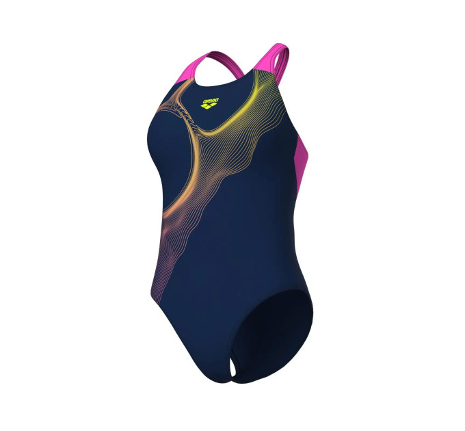 Купальник закритий для жінок Arena RIPPLES SWIMSUIT V BACK B синій Жін 40 009021-780 40