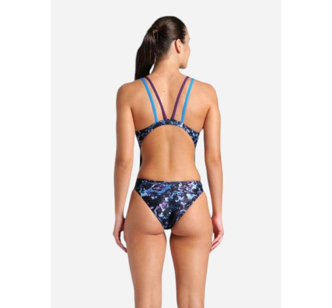 Купальник закритий для жінок Arena ROCKIN SWIMSUIT SWIM TECH MULT фіолетовий 38 008159-889 38