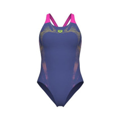 Купальник закритий для жінок Arena SPIDER WEB SWIMSUIT V BACK рожевий Жін 42 007988-890 42