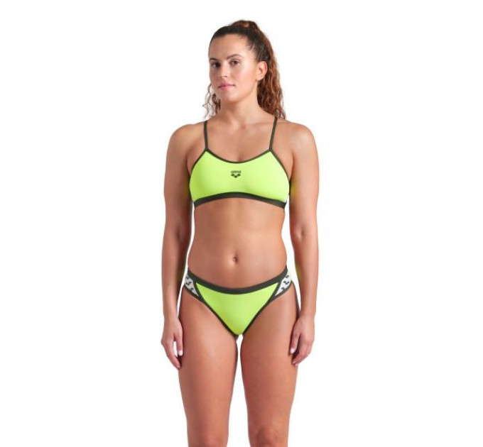 Купальник роздільний для жінок Arena ICONS BIKINI CROSS BACK SOLID салатовий Жін 44 005037-660 44