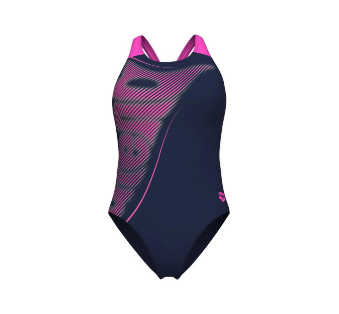 Купальник закритий для жінок Arena BRIGHT GLARE SWIMSUIT V BACK фіолетовий Жін 42 008930-790 42