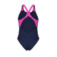 Купальник закритий для жінок Arena BRIGHT GLARE SWIMSUIT V BACK фіолетовий Жін 42 008930-790 42
