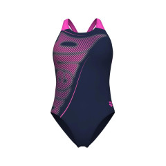Купальник закритий для жінок Arena BRIGHT GLARE SWIMSUIT V BACK фіолетовий Жін 44 008930-790 44