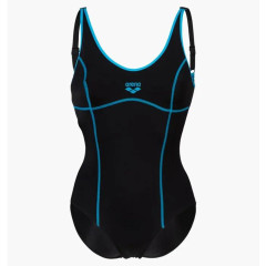 Купальник роздільний для жінок Arena TANIA CLIP BACK SWIMSUIT ONE P чорний, блакитний Жін 48 005974-580 48
