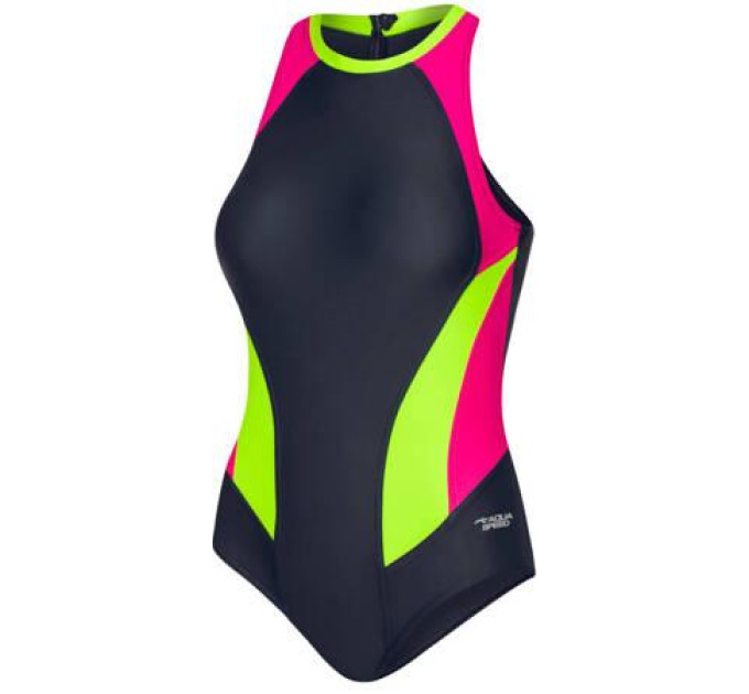 Купальник закритий для жінок Aqua Speed NINA 60929 чорний, малиновий, салатовий Жін 38 344-383 38 Купальник закритий для жінок Aqua Speed NINA 60929 чорний, малиновий, салатовий Жін 38 344-383 38