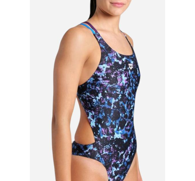 Купальник закритий для жінок Arena ROCKIN SWIMSUIT SWIM TECH MULT фіолетовий 42 008159-889 42