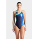 Купальник закритий для жінок Arena DREAMHLINE SWIMSUIT V BACK синій 36 008328-780 36